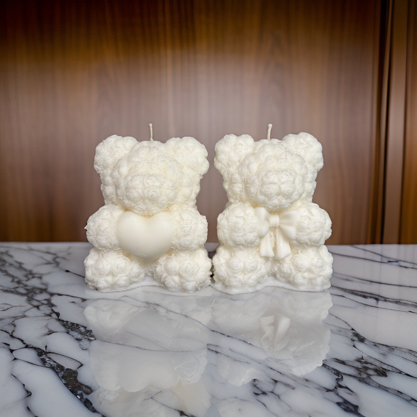 Rose Bear Candle Set