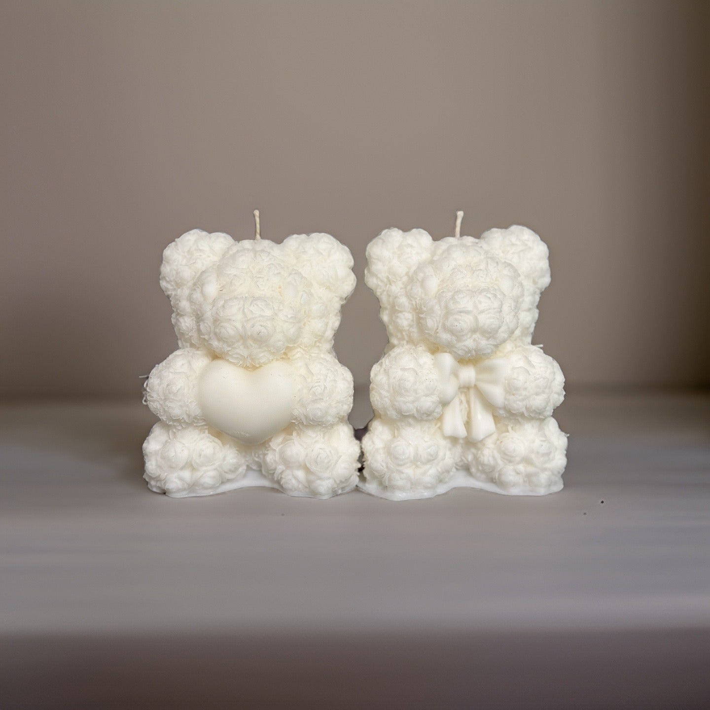 Rose Bear Candle Set