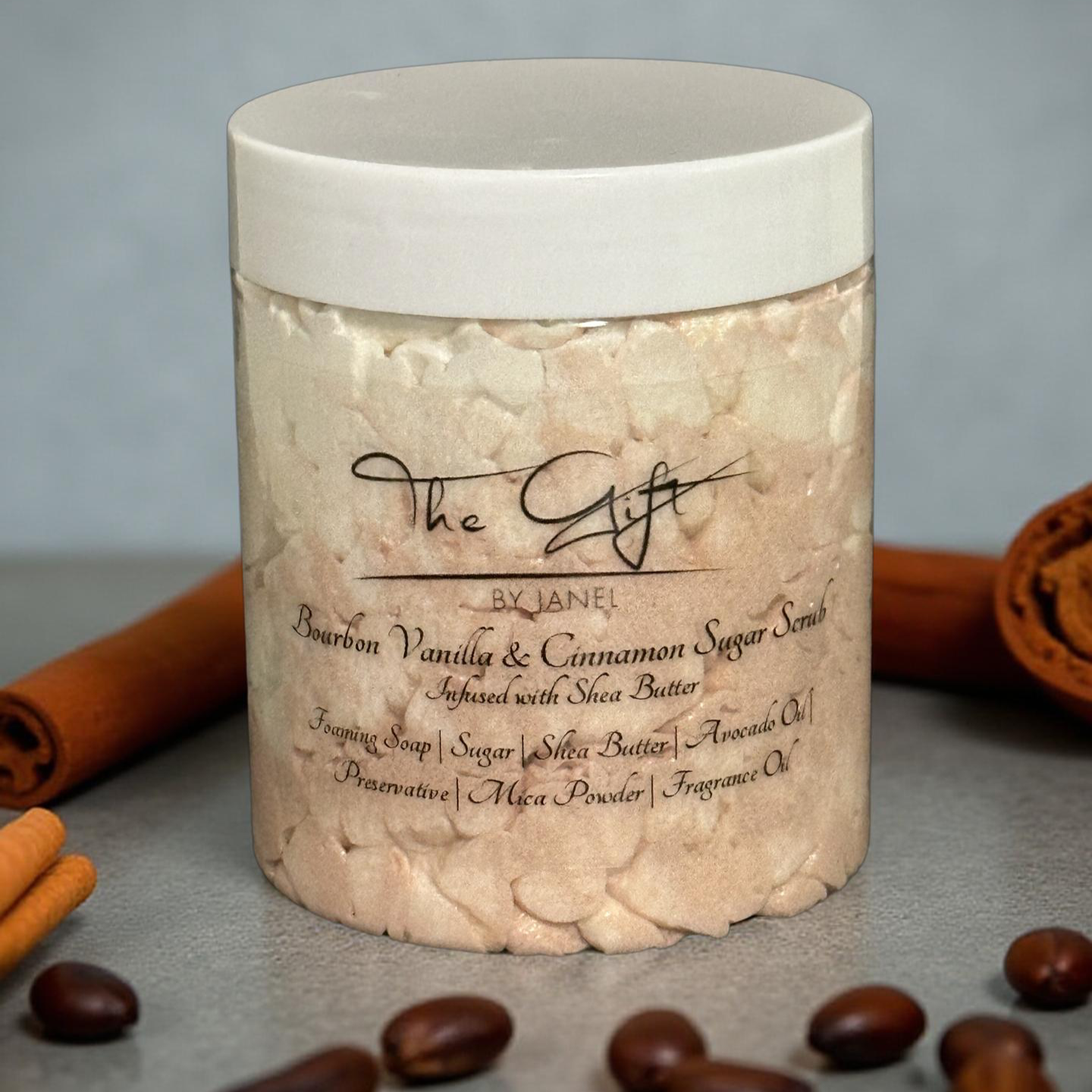 Bourbon Vanilla & Cinnamon Foaming Soap Sugar Scrub