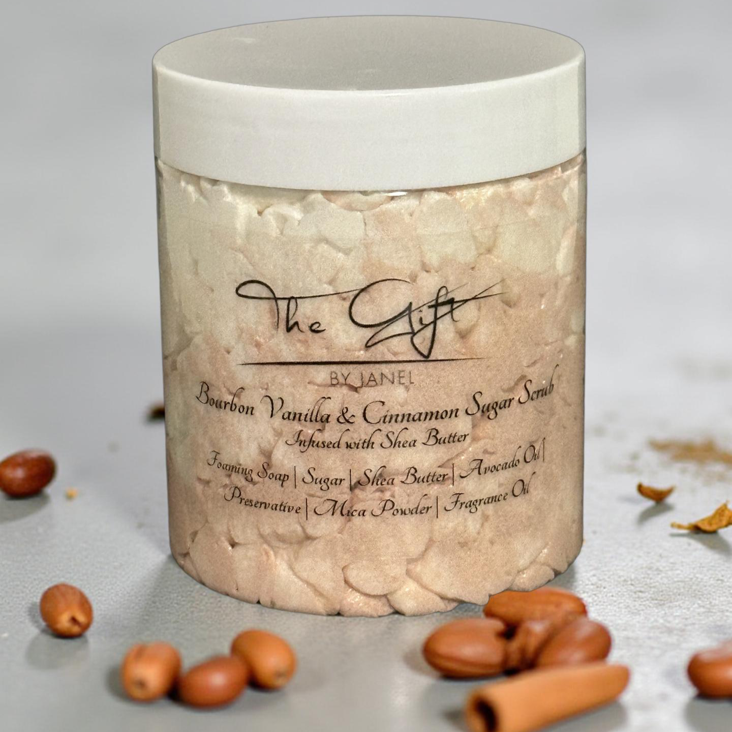 Bourbon Vanilla & Cinnamon Foaming Soap Sugar Scrub