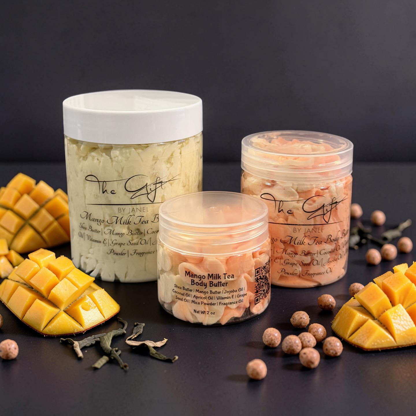 Mango Milk Tea Whipped Shea Body Butter – Juicy Mango, Creamy Milk & Sweet Honey Boba