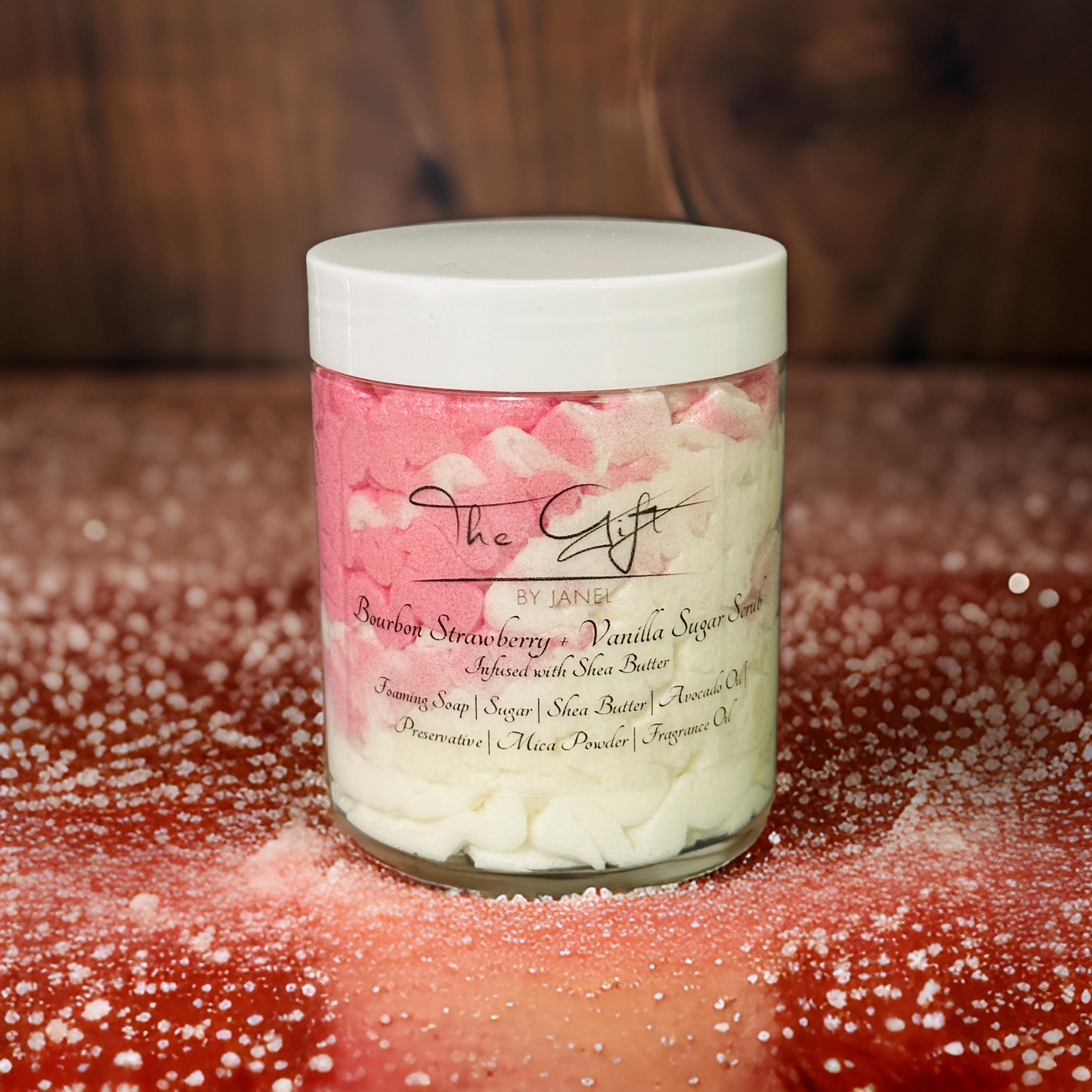 Bourbon Strawberry + Vanilla Foaming Soap Sugar Scrub