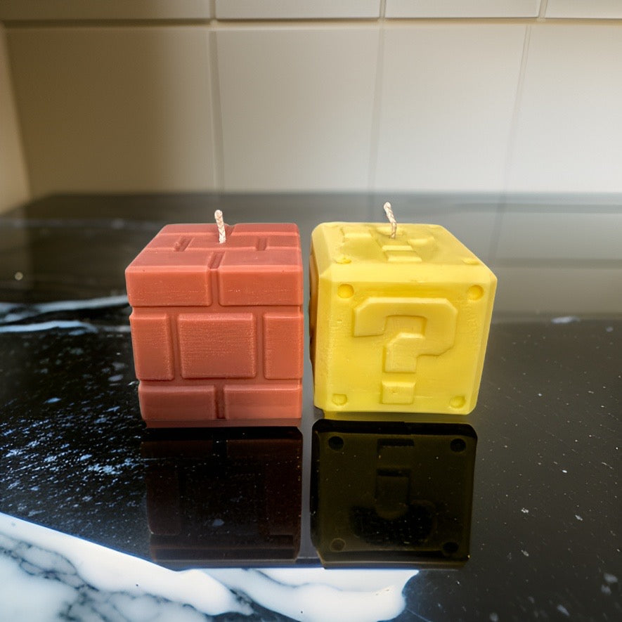 Mario Brick & Question Block Candles